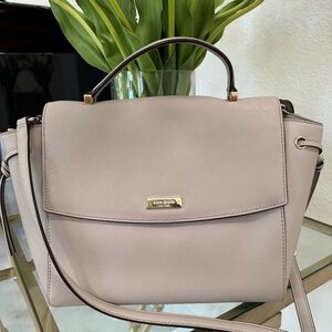 Kate Spade Beige Saffiano Texture  Satchel